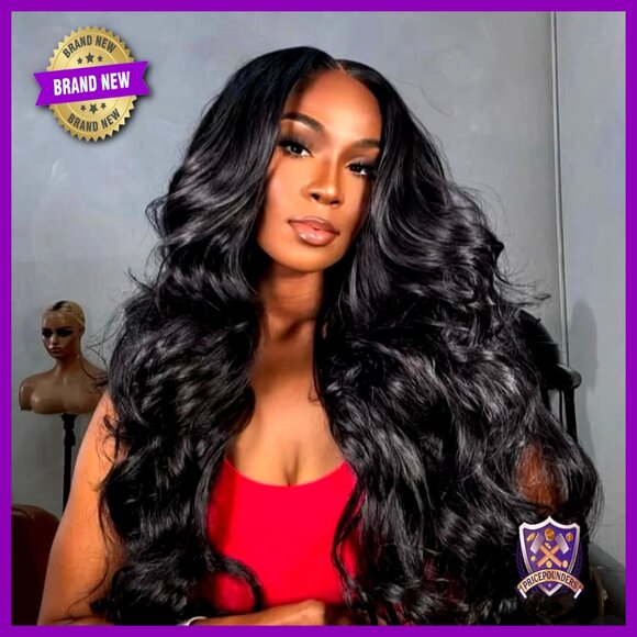 Body Wave Half Wig Human Hair 200% Density Glueless Wear and Go Beginner